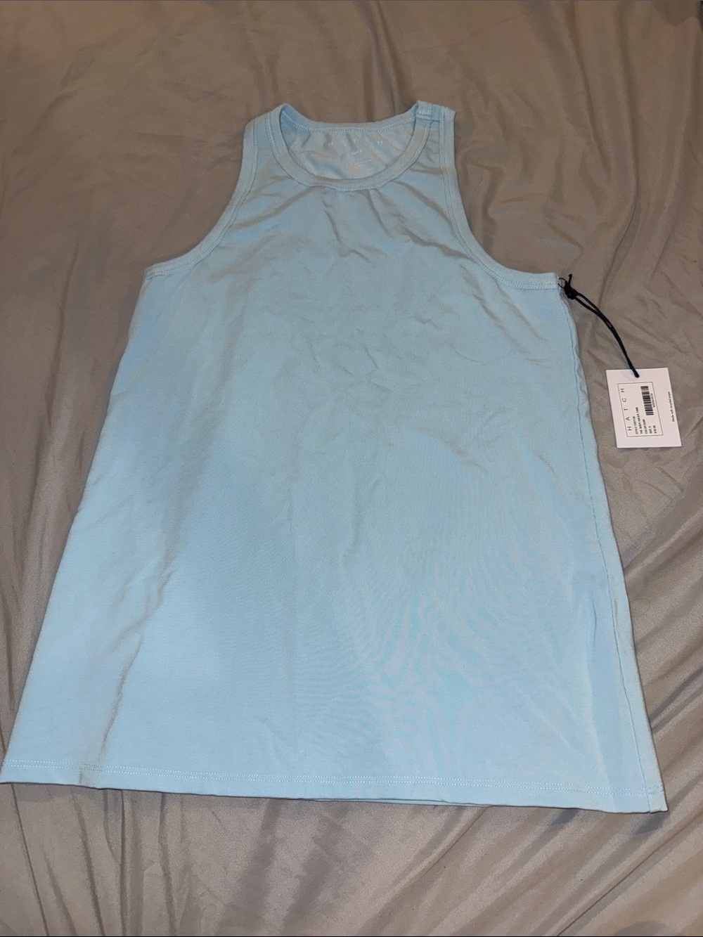 Hatch Light Blue Ribbed Tank Top